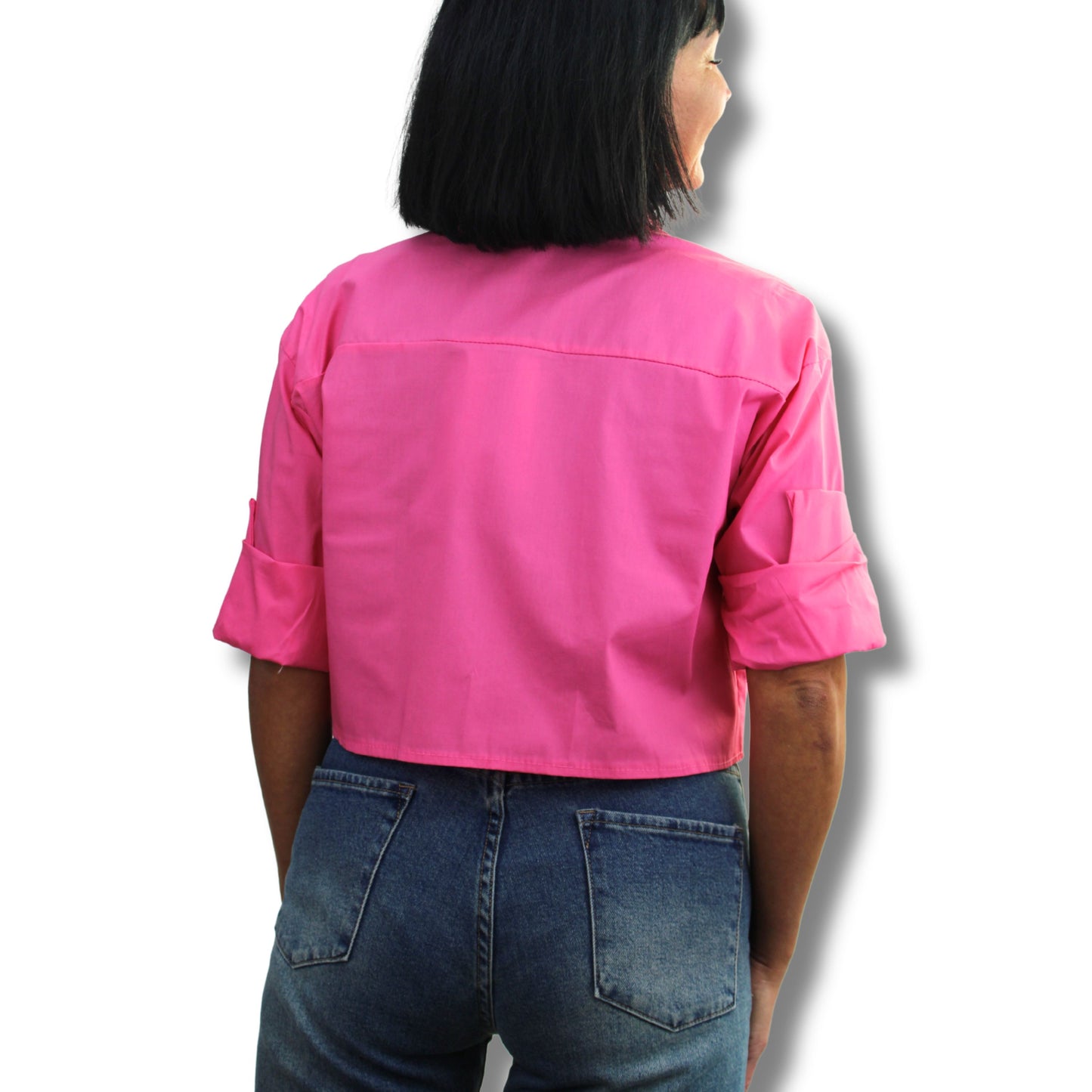 Frische cropped Bluse in Pink – modern & feminin