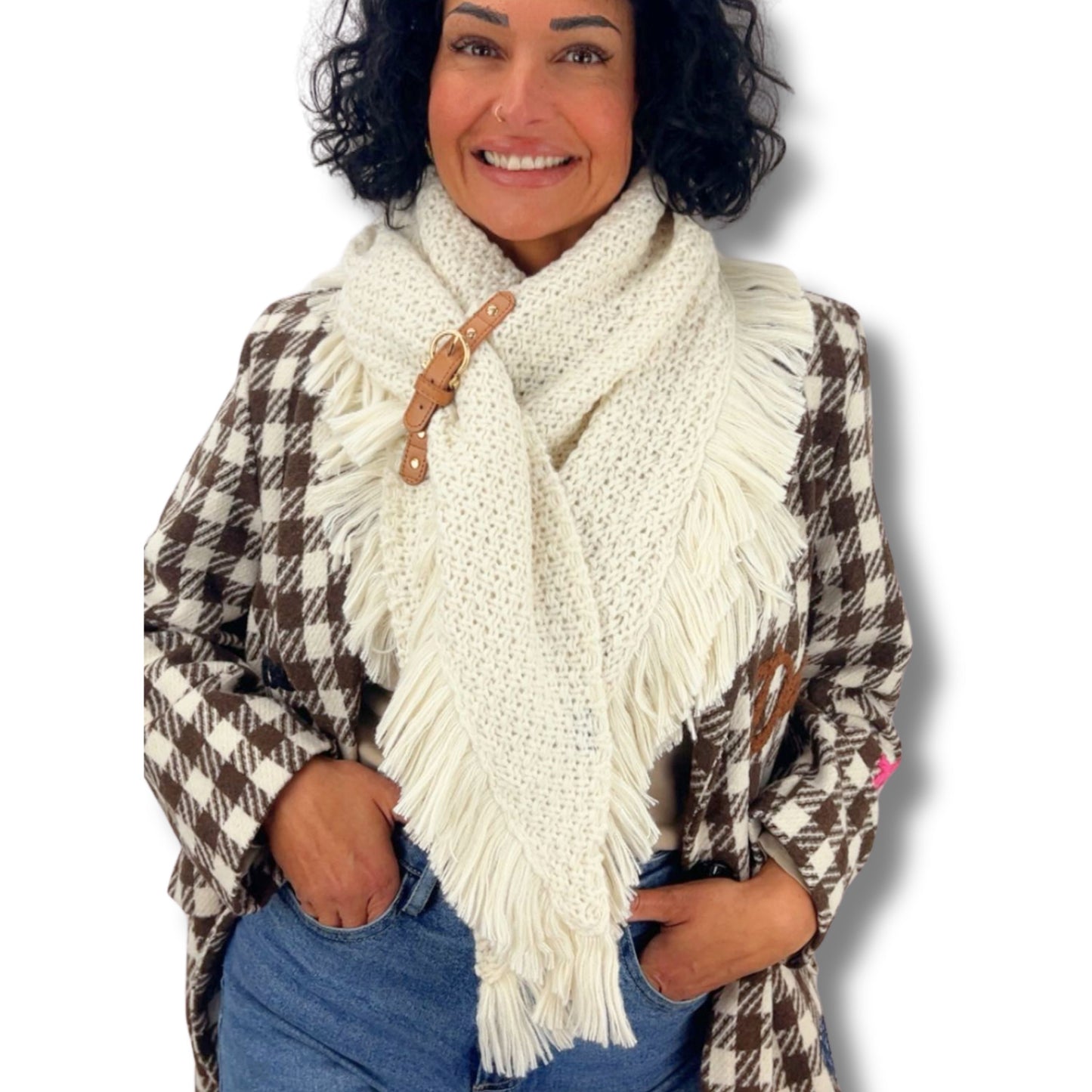 Gehäkelt­er Dreiecksschal aus Viskose – weich, leicht & zeitlos