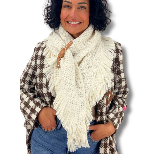 Gehäkelt­er Dreiecksschal aus Viskose – weich, leicht & zeitlos