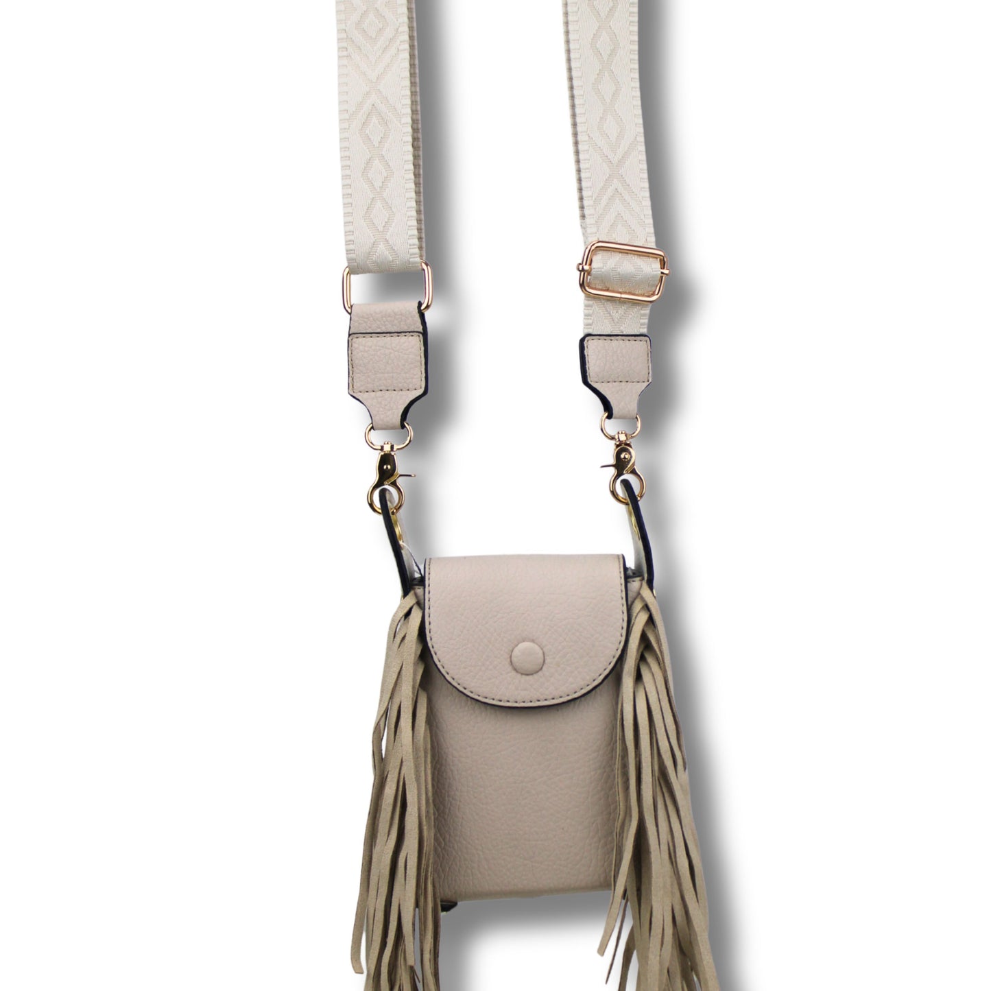 Fransen-Umhängetasche mit Wechselband