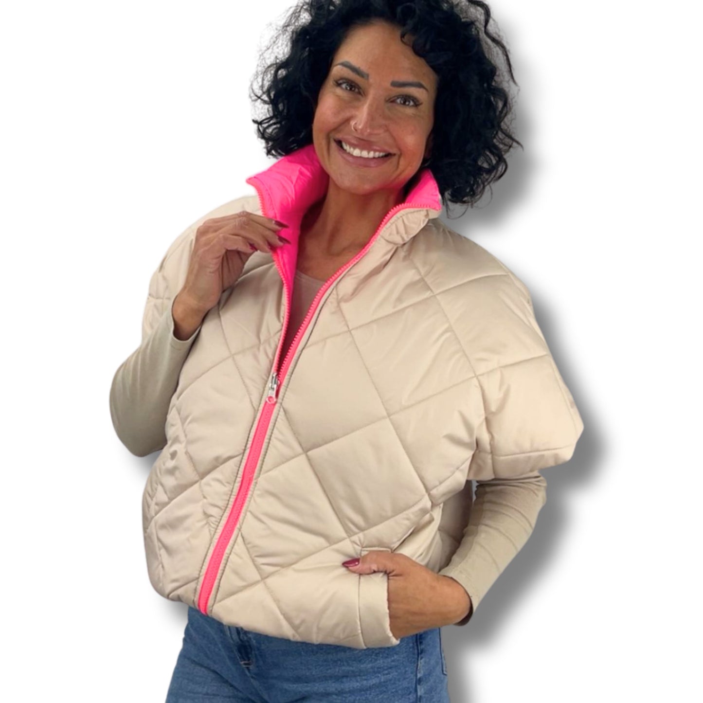 Steppweste mit Wow-Akzent