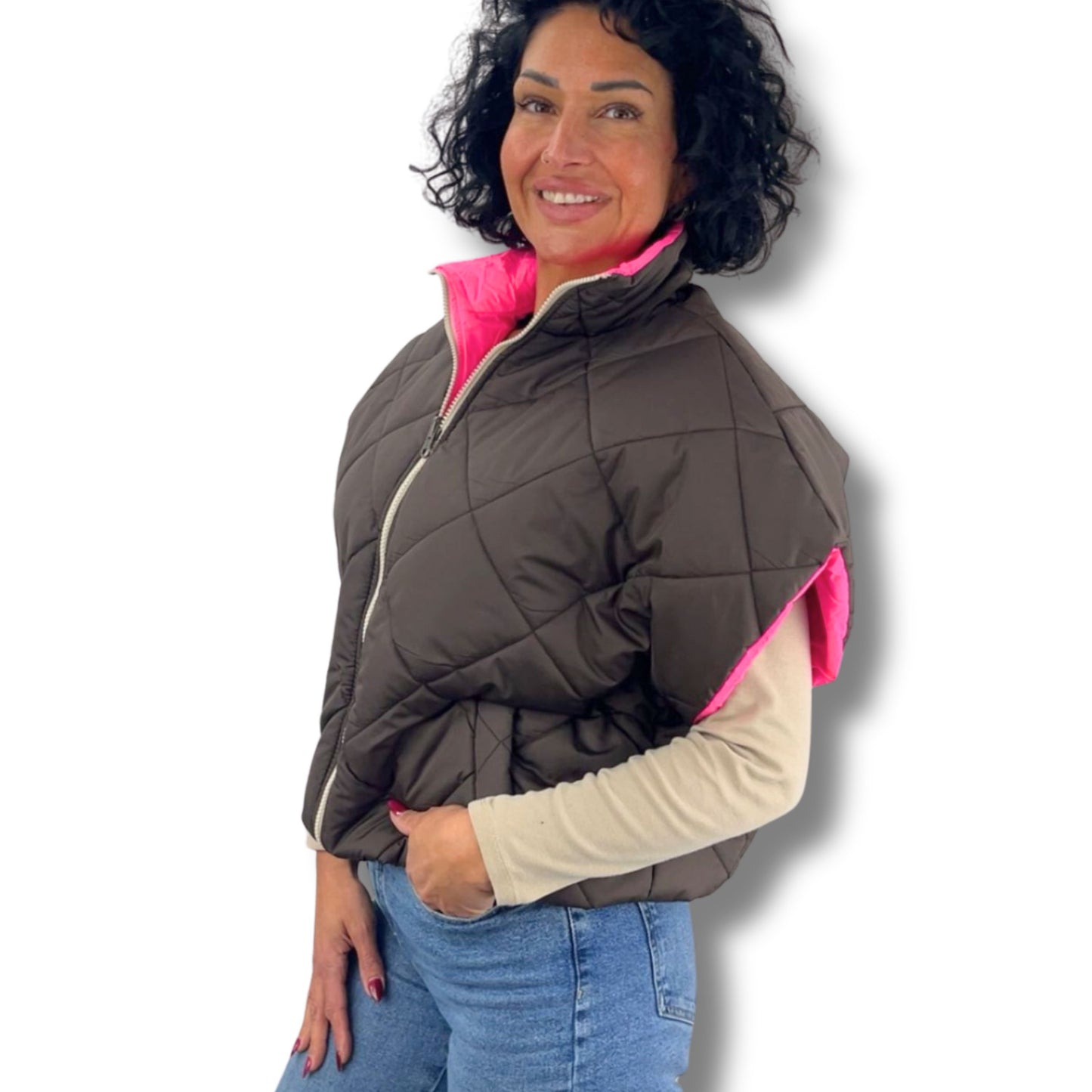 Steppweste mit Wow-Akzent