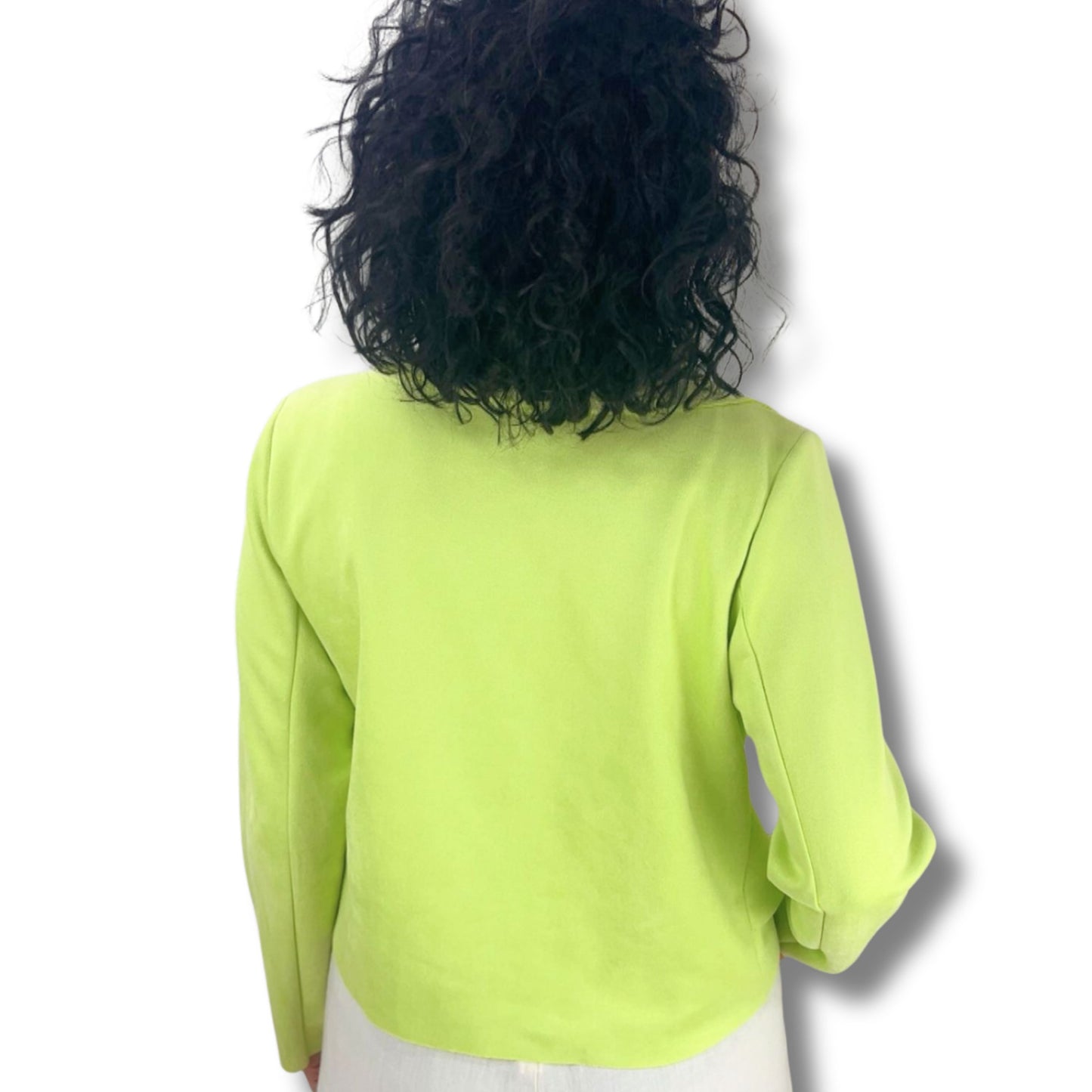 Kurzjacke aus Veloursleder-Imitat – weich & modern