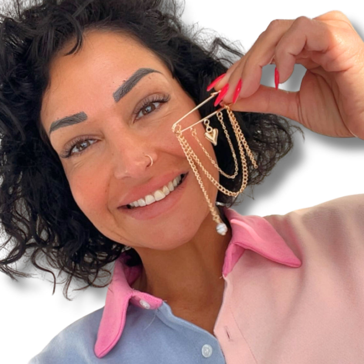 ✨ Statement-Brosche mit Ketten & Herz – Gold oder Silber ✨