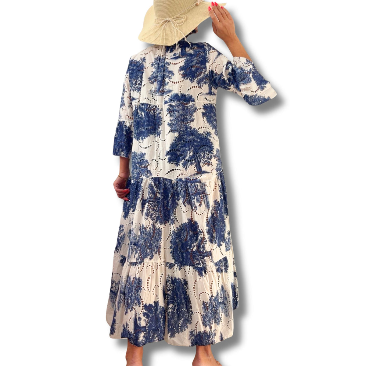 Elegantes Maxikleid aus 100 % Baumwolle – luftiger Sommerlook