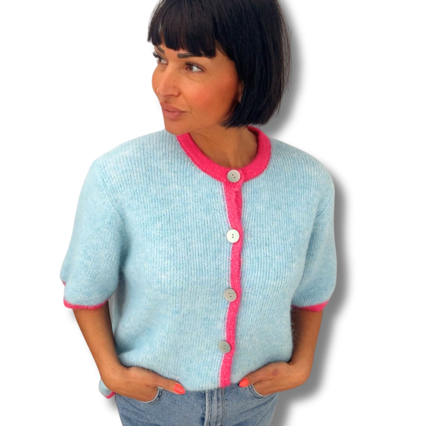 Pastell Strickjacke / Cardigan – super weich & besonders