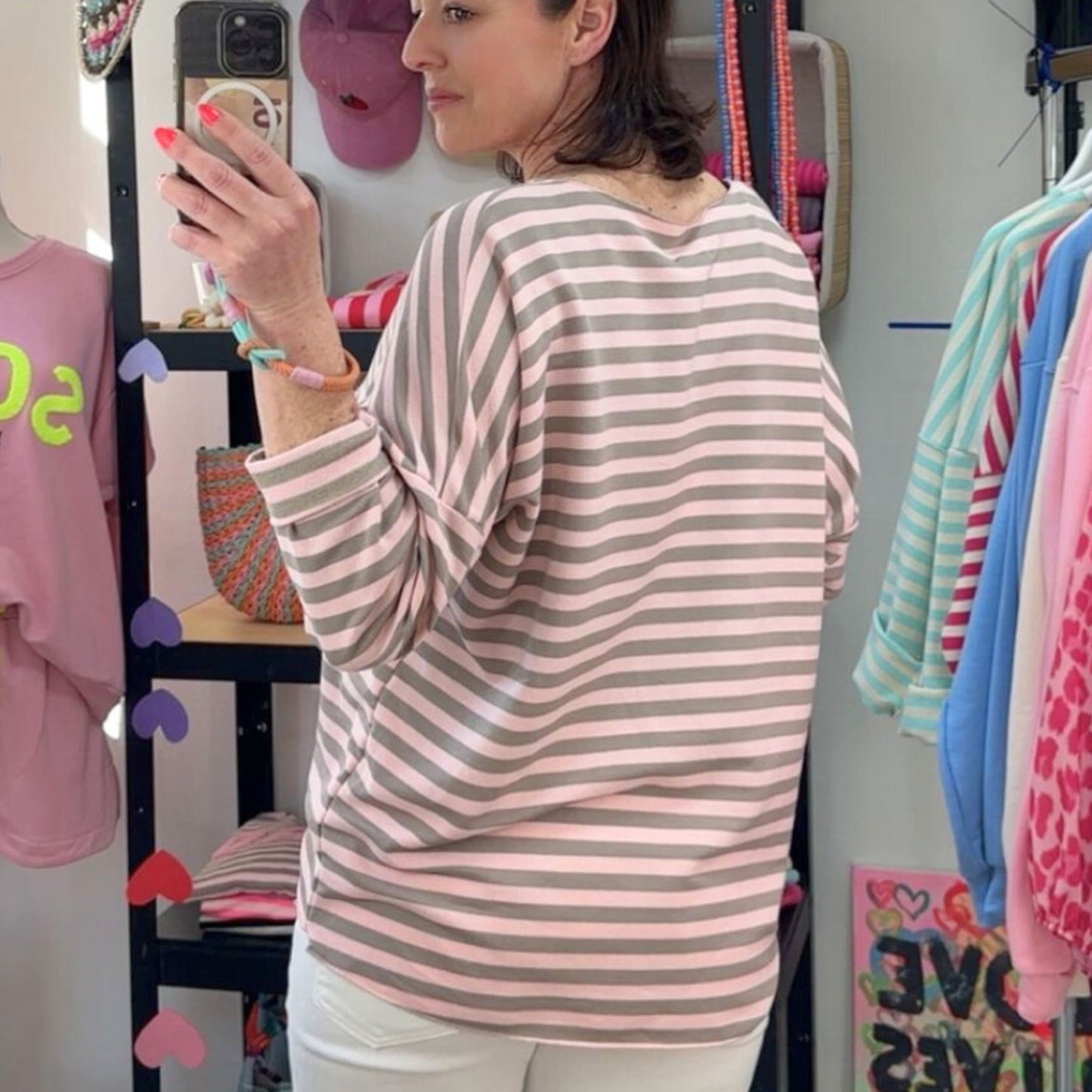 Streifen-Shirt „CIAO“ – locker, weich & stylisch 38 bis 44