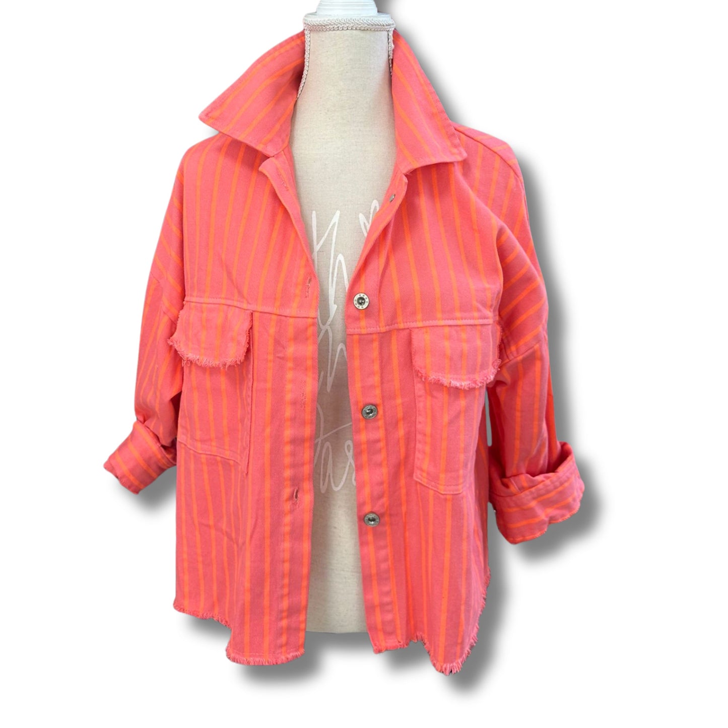 Streifen Jeansjacke – leicht, lässig & ein echter Hingucker