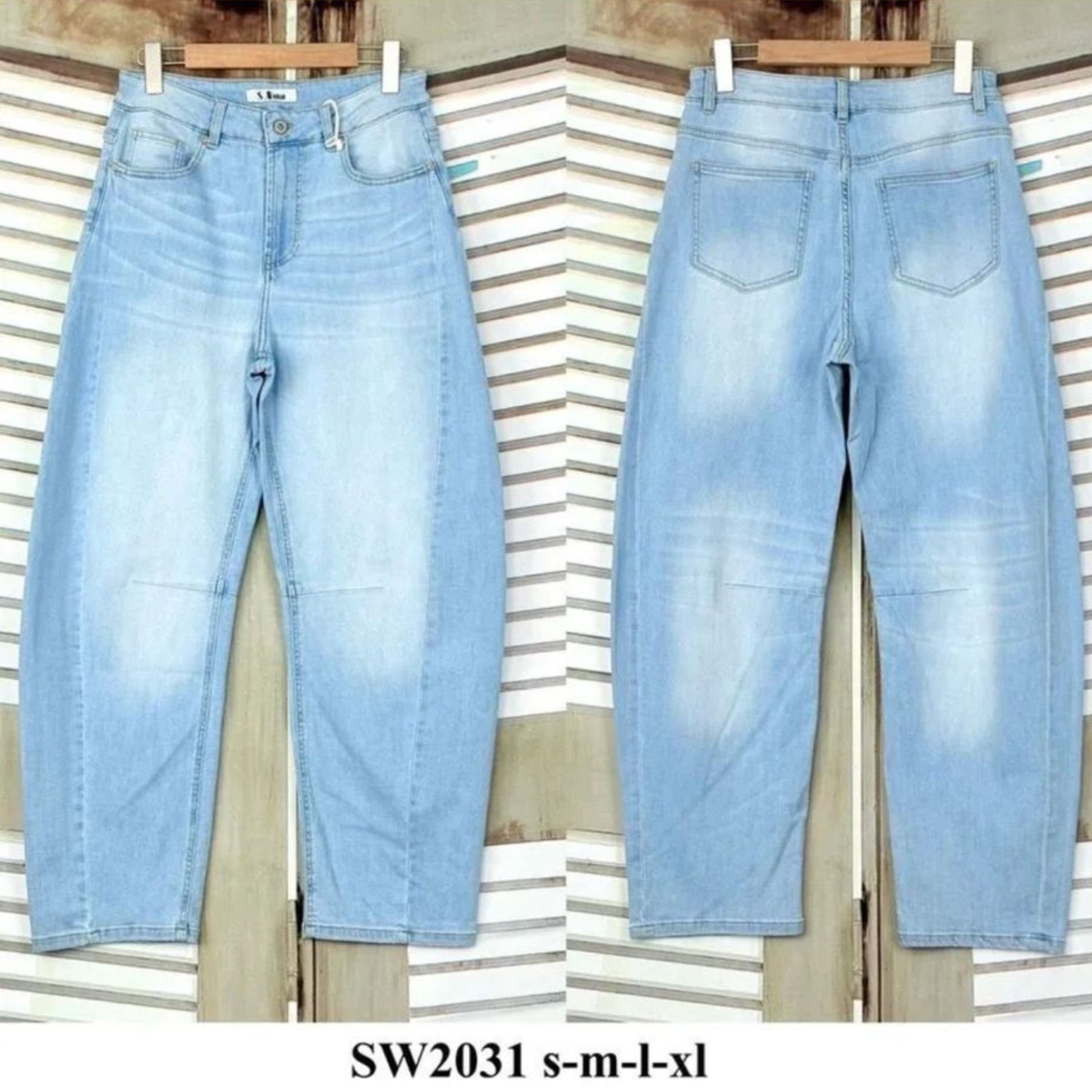 Barrel Jeans lässig & modern S/M/L/XL – Damen Weite Jeans Schenkt ein Herz
