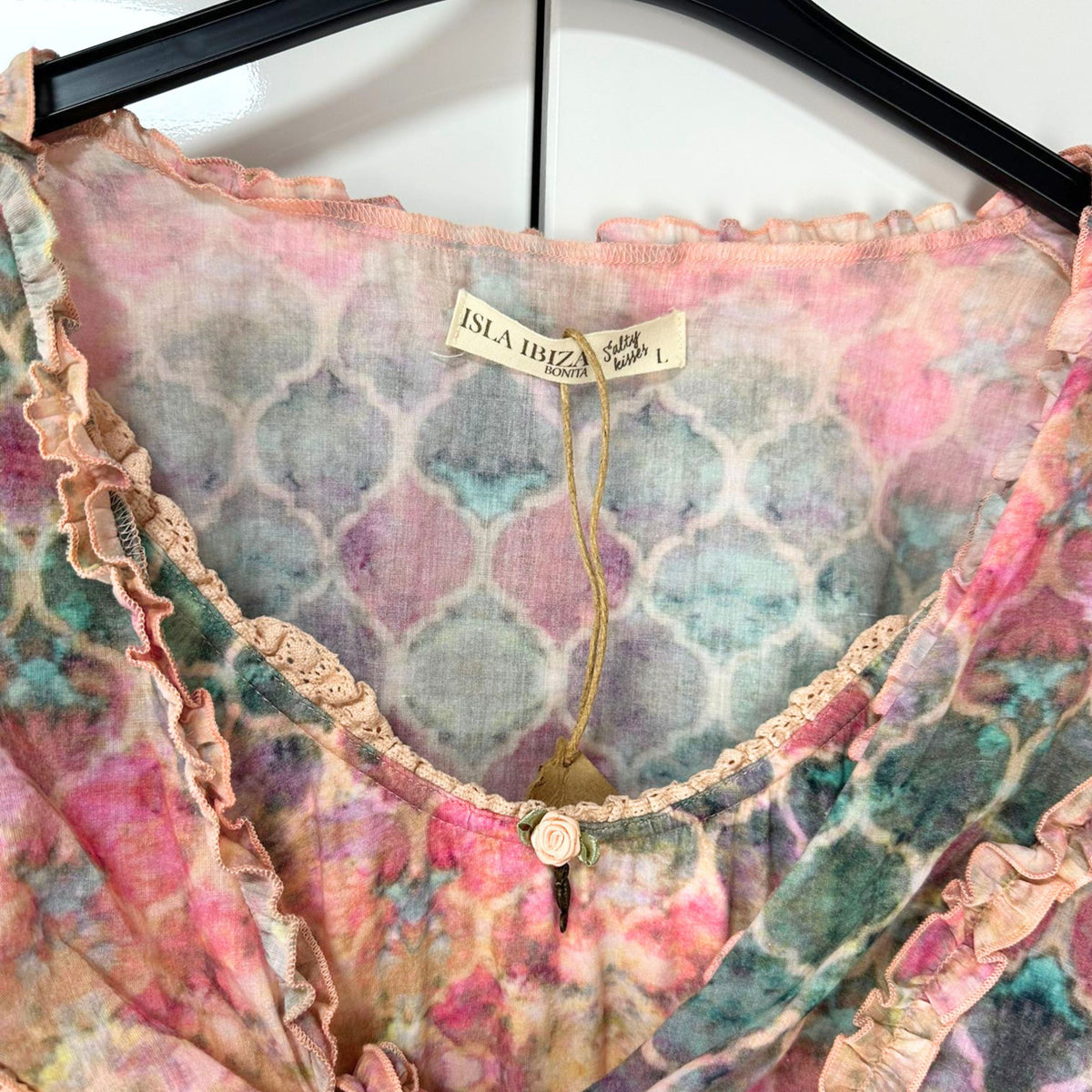Pre-Loved  Boho Zweiteiler ✨ Isla Ibiza Bonita – Salty Kisses - L
