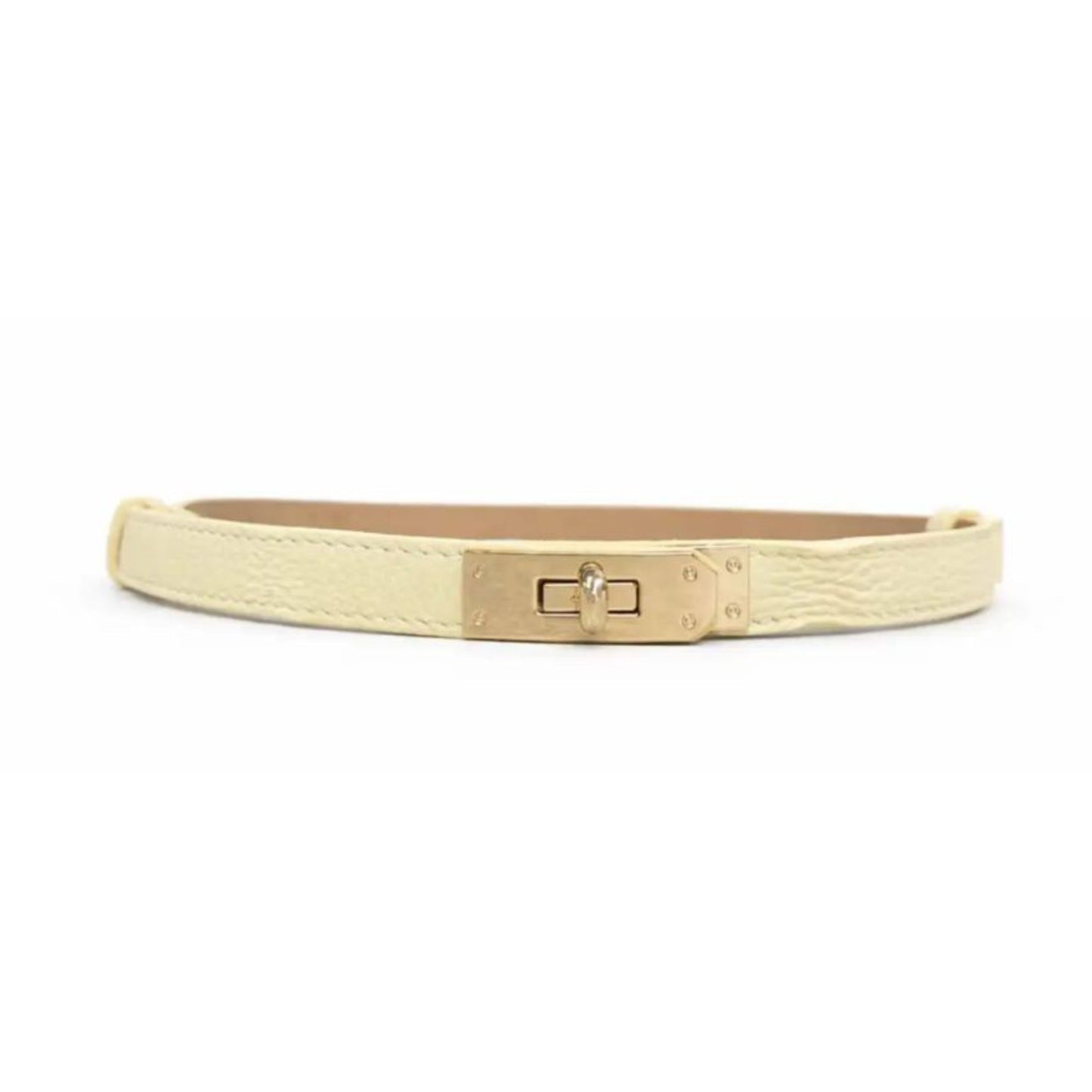 Damen Gürtel – Schmaler Fashion Gürtel mit goldener Schnalle
