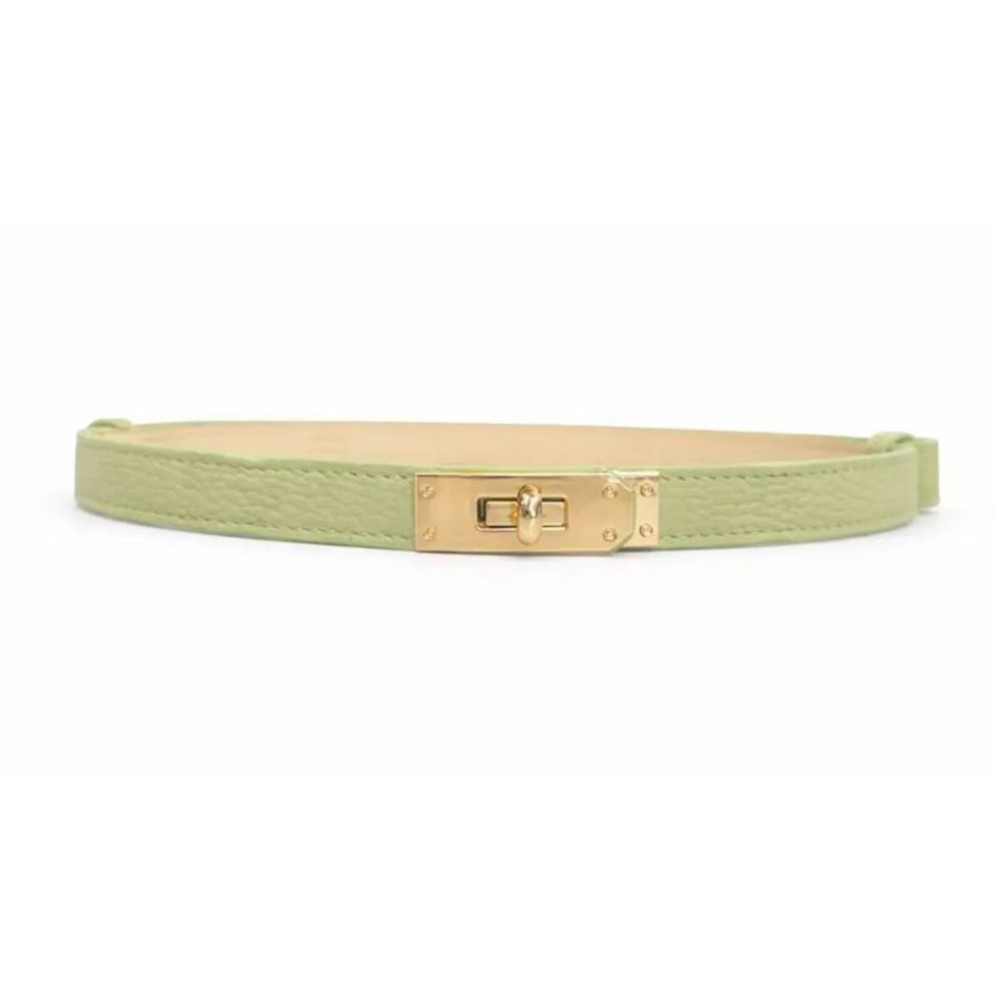 Damen Gürtel – Schmaler Fashion Gürtel mit goldener Schnalle