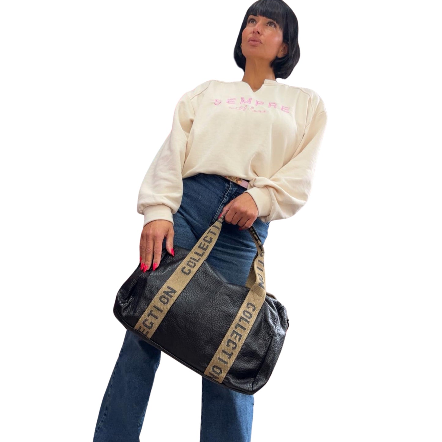 Damen Tasche XL – Stylische Weekender Bag mit Statement Träger