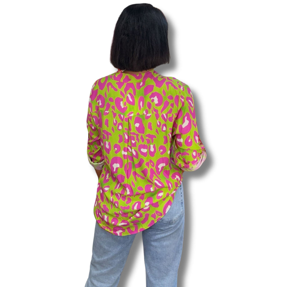 Statement Bluse – Neon Leo Vibes