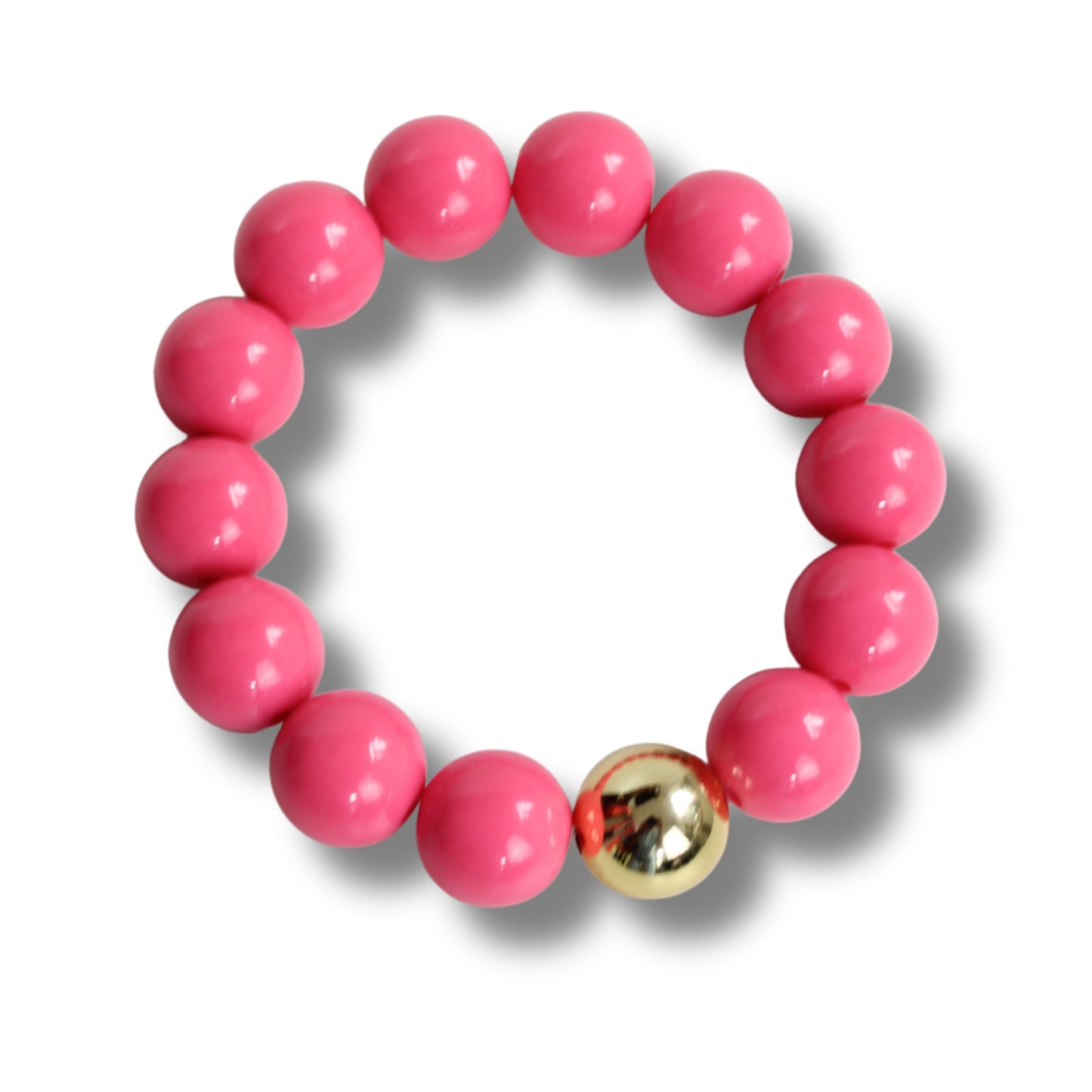 Handgemachtes Perlenarmband mit Goldakzent