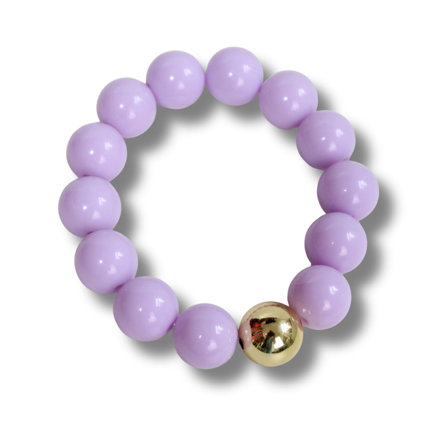 Handgemachtes Perlenarmband mit Goldakzent