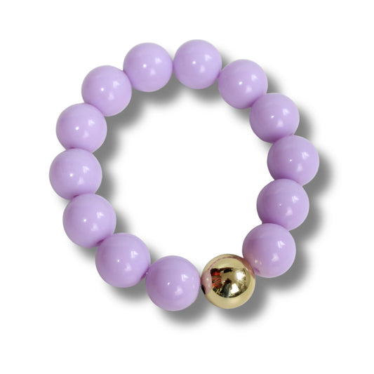 Handgemachtes Perlenarmband mit Goldakzent