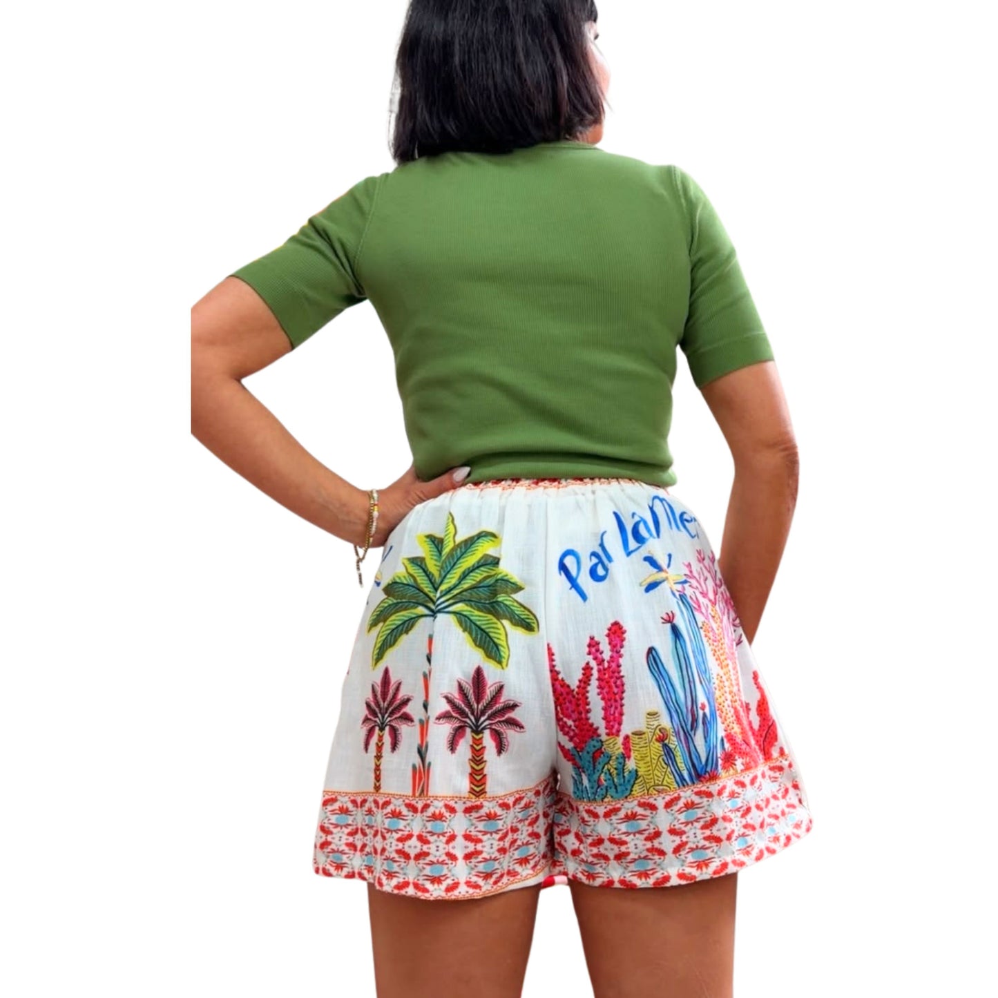 Wickelshorts – Viskose-Leinen-Mix