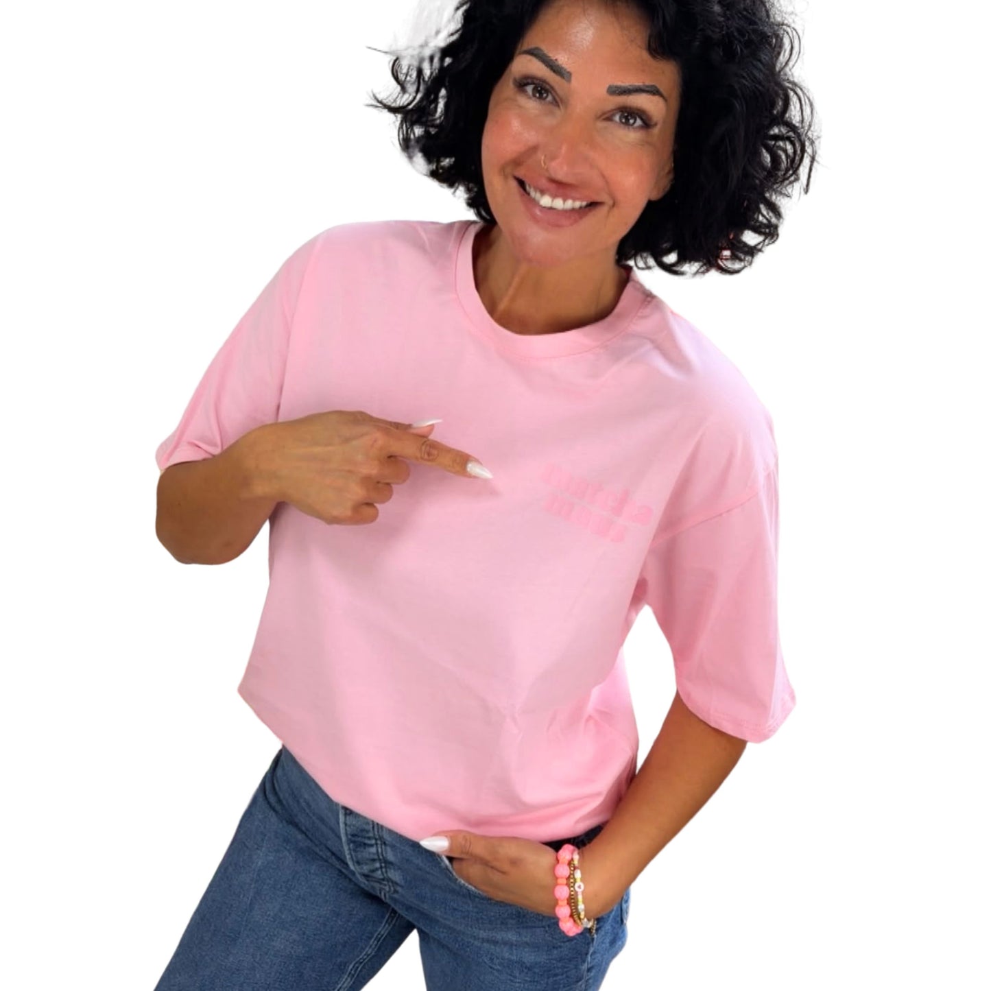 Matcha Maus T-Shirt – Beige oder Rosa