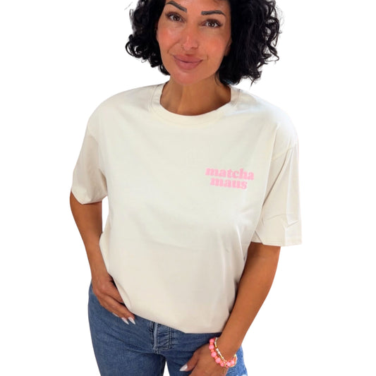 Matcha Maus T-Shirt – Beige oder Rosa
