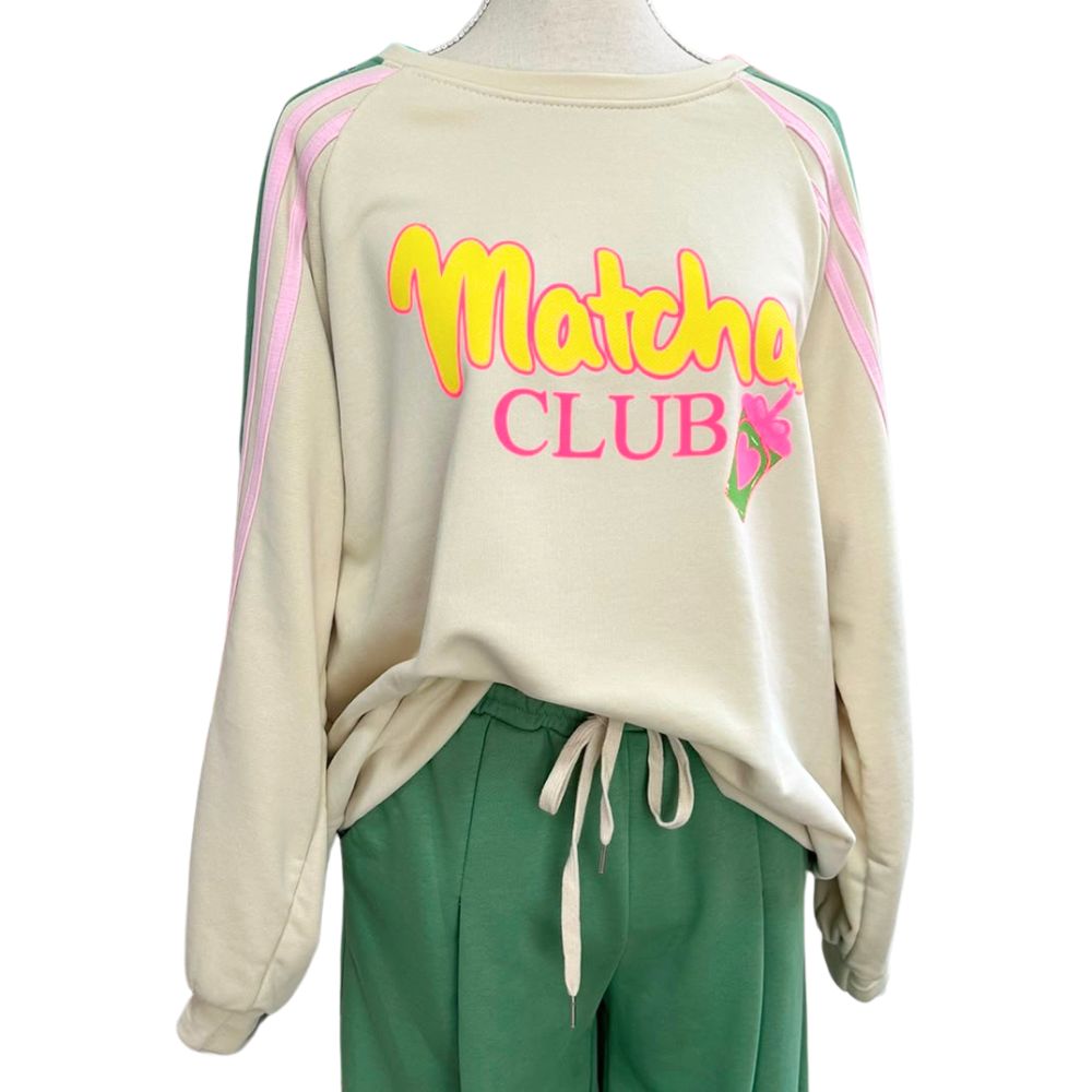 Wide-Leg-Hose in Matcha-Grün