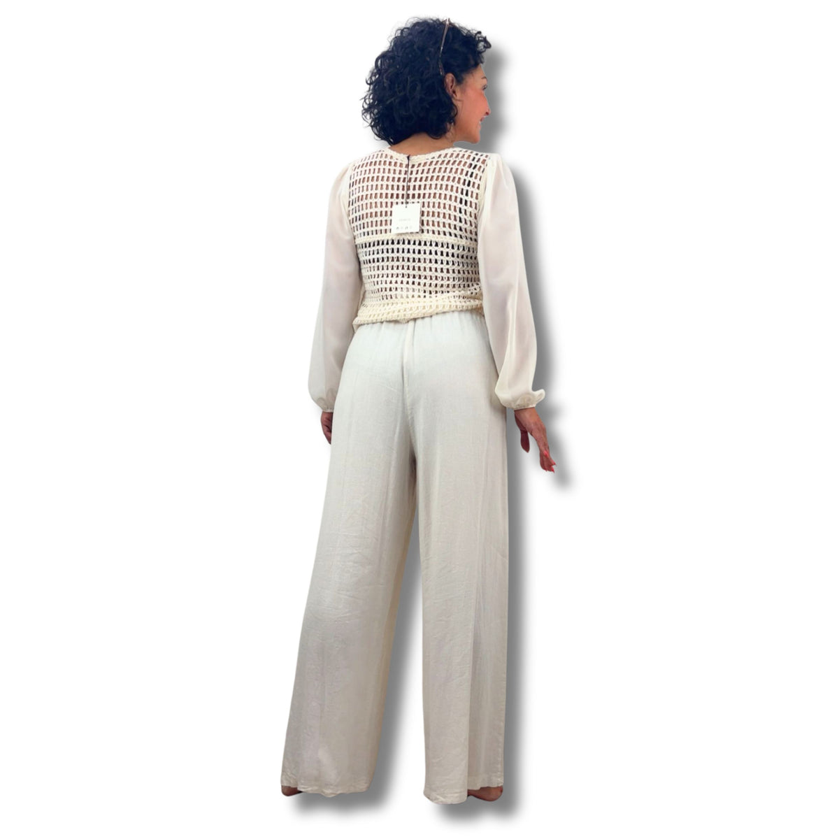 Luftige Leinenhose Detailansicht – Bundumfang 67-88cm, Taschen, atmungsaktiv Schenkt ein Herz