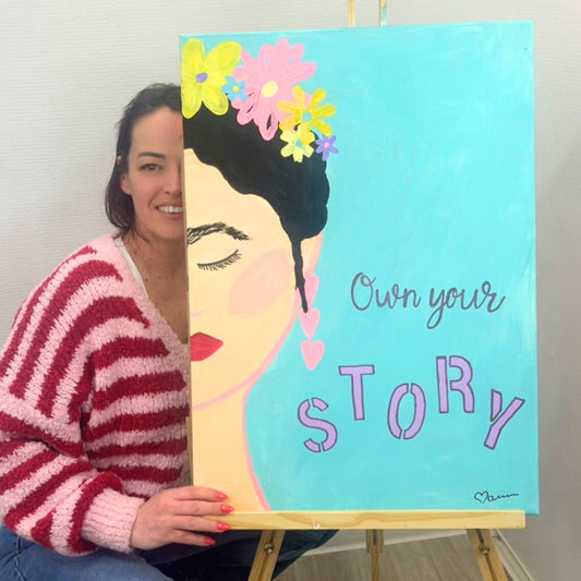 Auktionsstück – handgemaltes Frida-Kunstwerk „Own your Story“