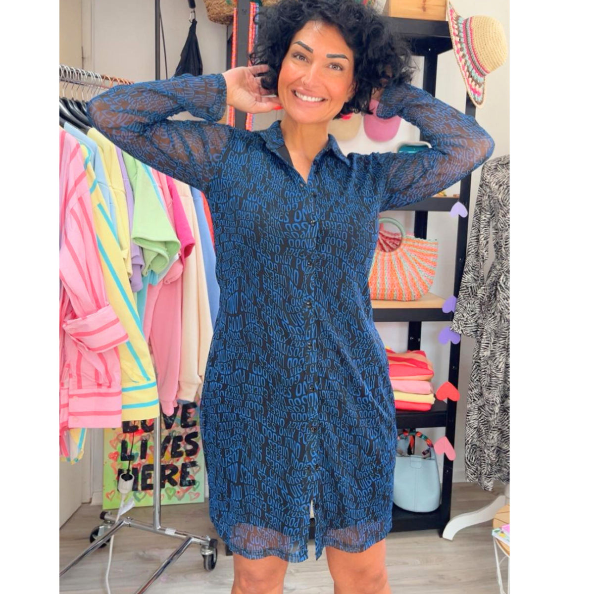 Pre-Loved Amy & Ivy Kleid Größe S – zartes Second-Hand Damenkleid Schenkt ein Herz