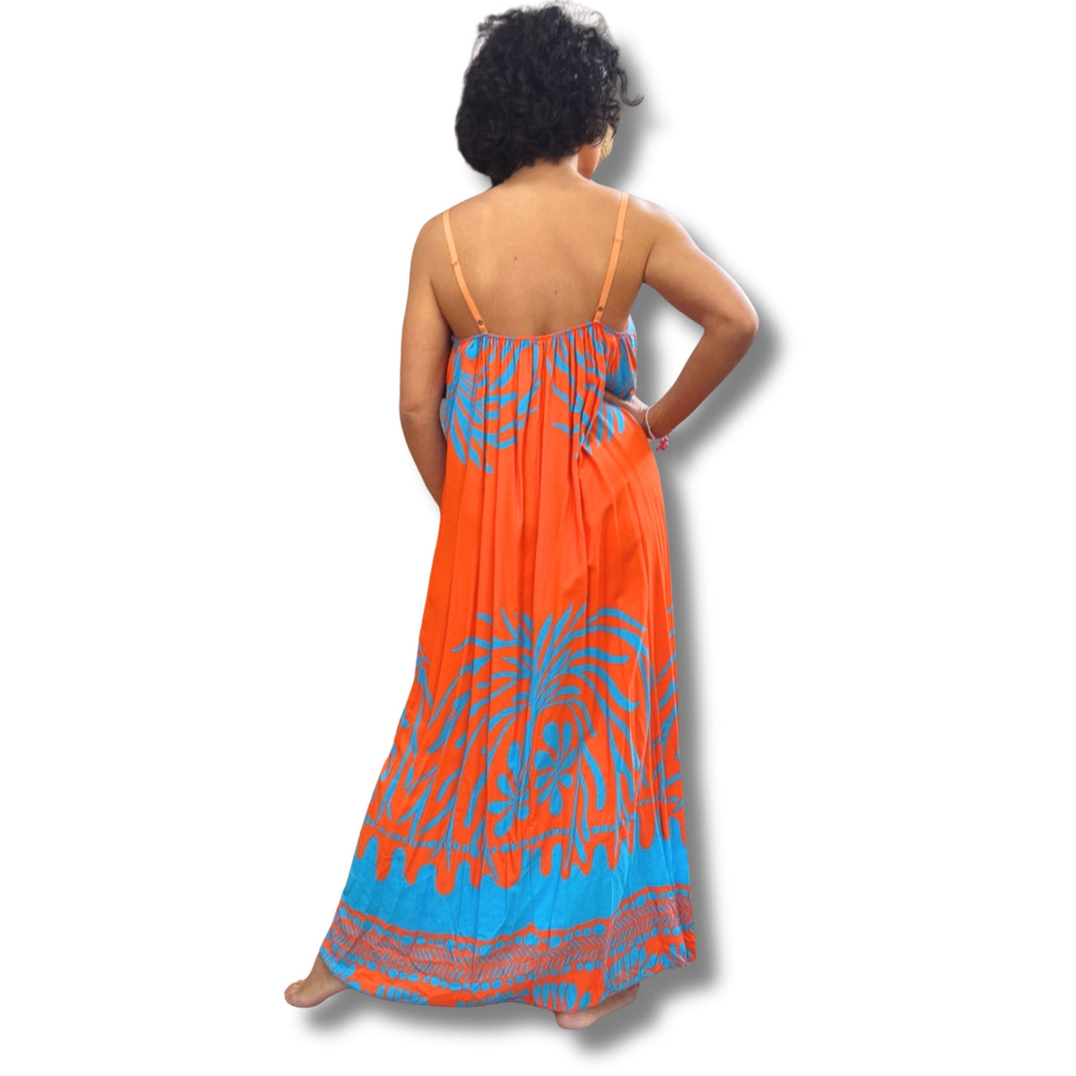Maxi Kleid aus 100 % Viskose – Sommerfeeling pur
