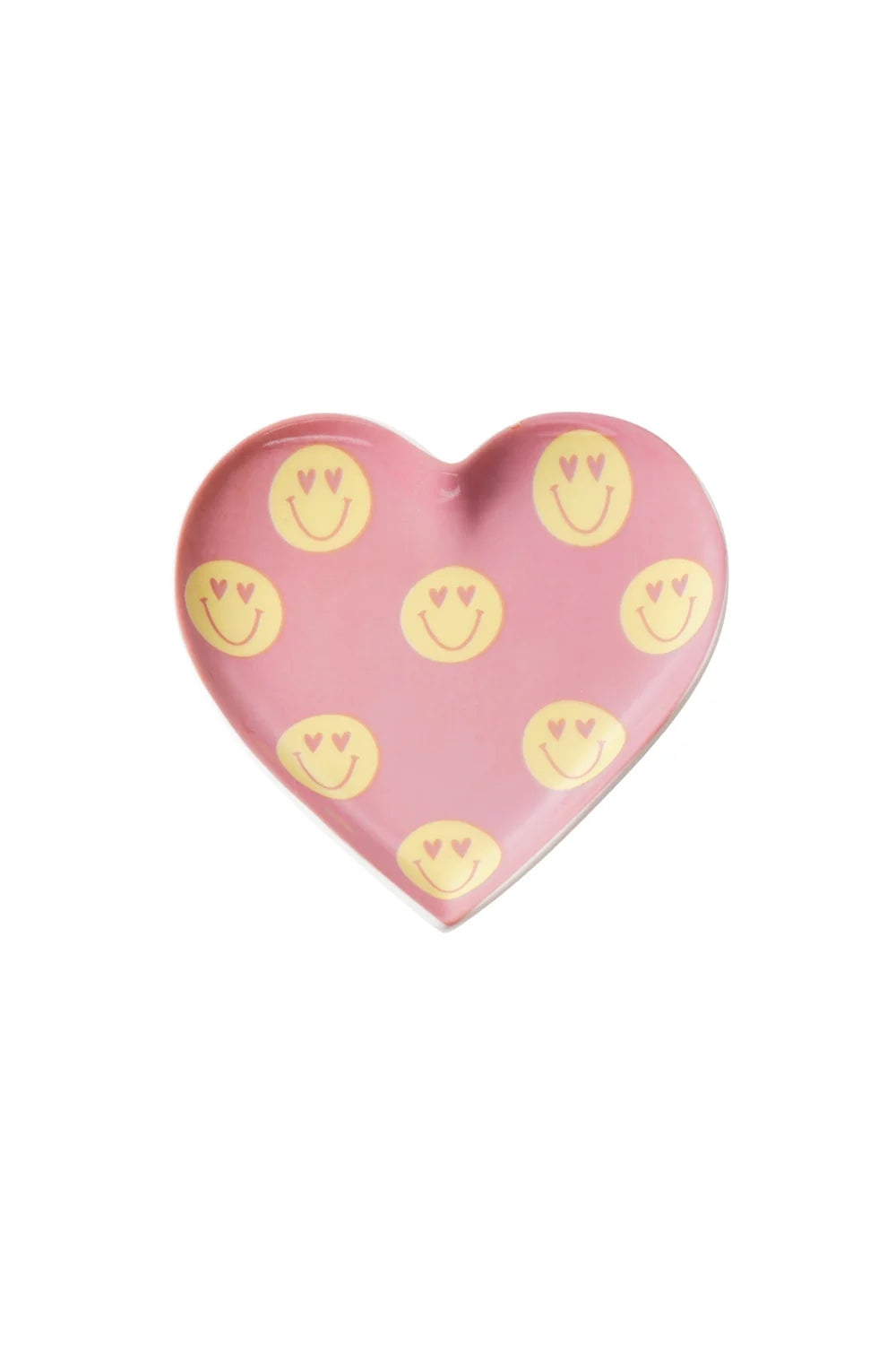 Keramik Herz Smiley Deko – fröhliche Herz-Tischdeko Schenkt ein Herz