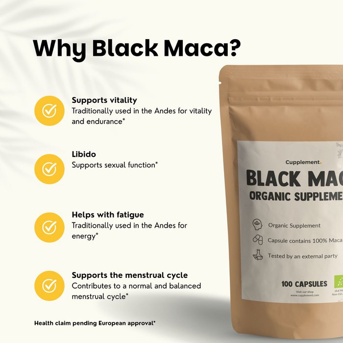 Schwarze Maca Kapseln – Natürliche Kraft für deinen Alltag