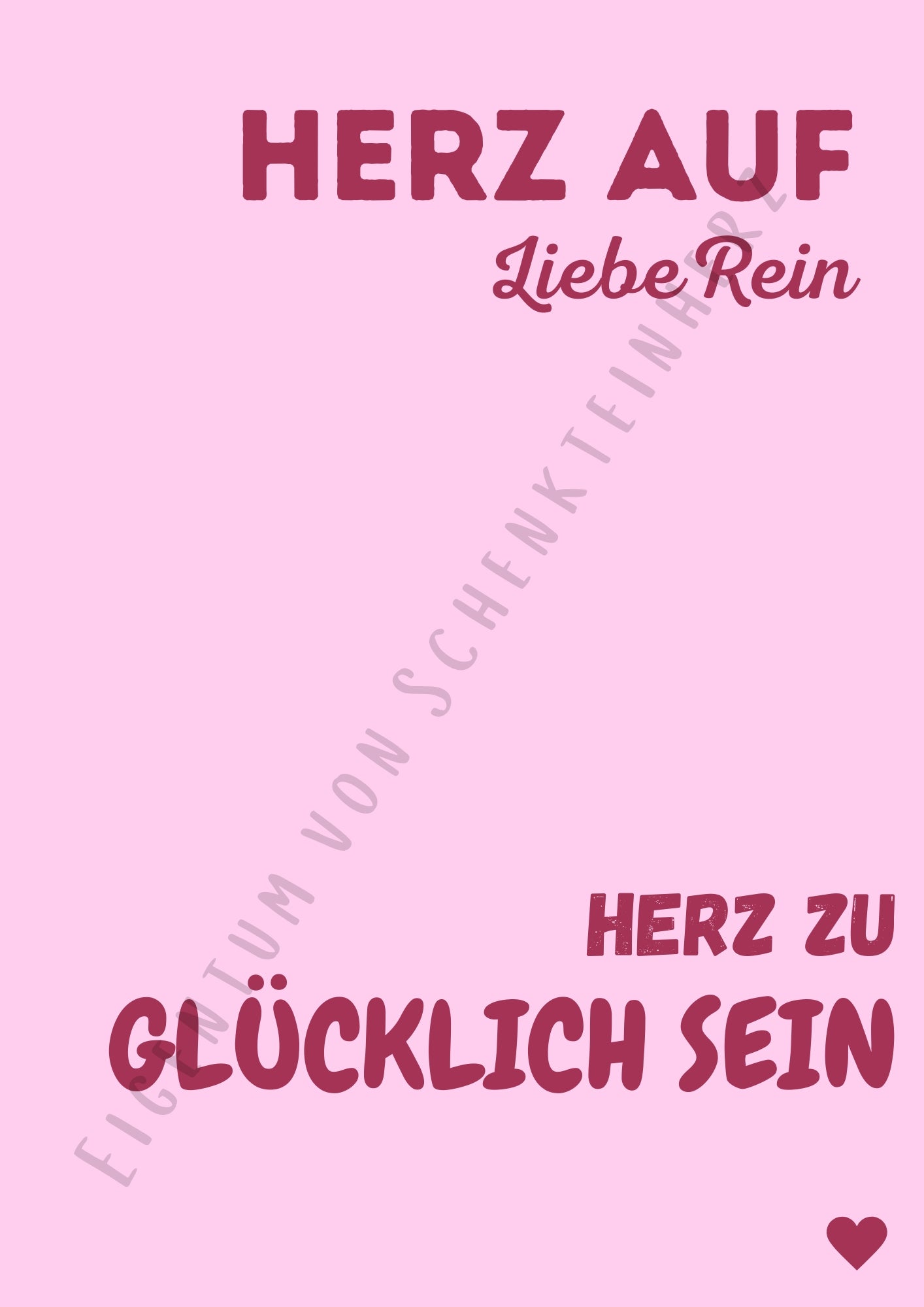 Hochwertiges Poster im Bilderrahmen – ein Stück Herz für dein Zuhause